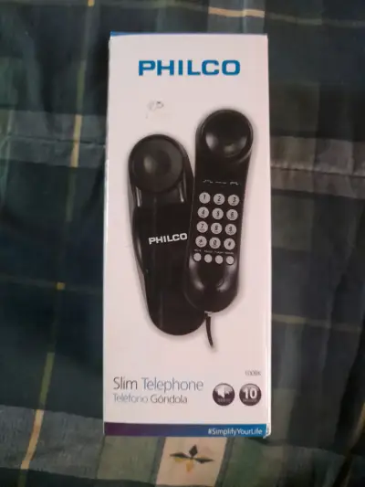 Teléfono góndola Philco negro con cable - miniatura 1