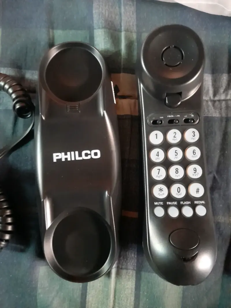 Teléfono góndola Philco negro con cable - 3