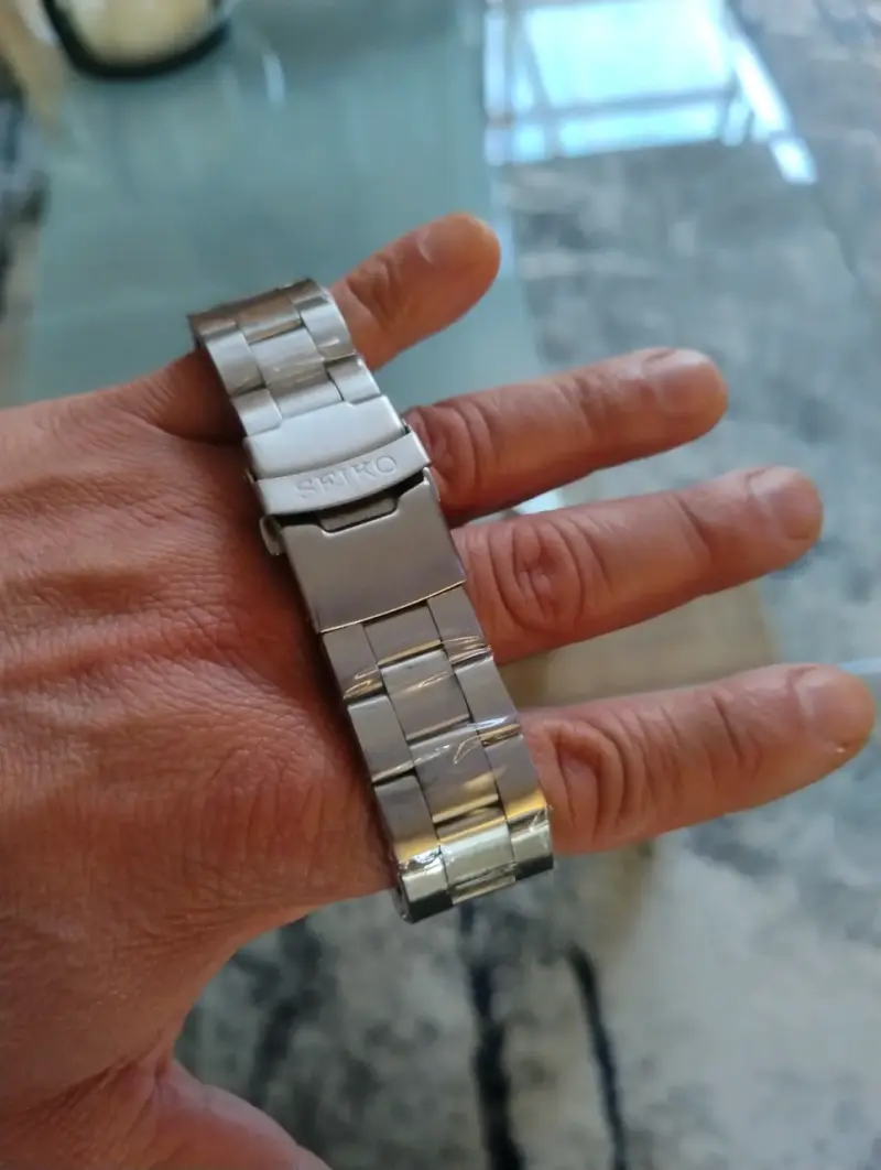 Reloj Seiko verde con brazalete de acero - 3