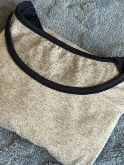 Polera manga larga bicolor gris y azul - miniatura 3