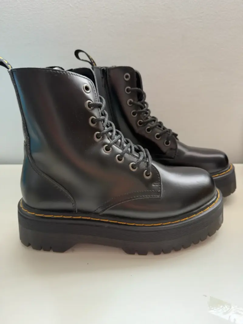 Botas negras con plataforma CMORAN bototos - 2