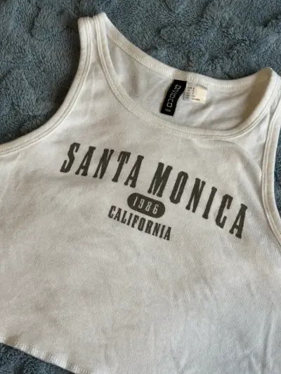 Polera sin mangas Santa Monica H&M blanca - miniatura 1