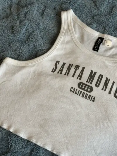 Polera sin mangas Santa Monica H&M blanca - miniatura 2