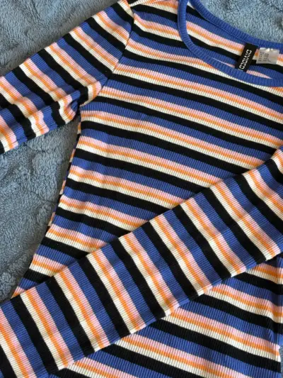Polera rayada multicolor H&M Divided - miniatura 3