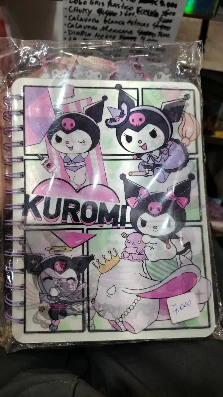 Cuaderno espiral Kuromi diseño kawaii - 2