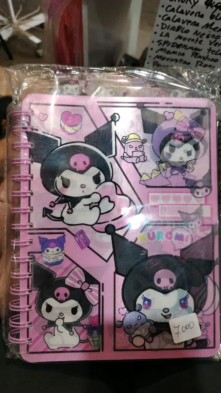 Cuaderno espiral Kuromi diseño kawaii - 3