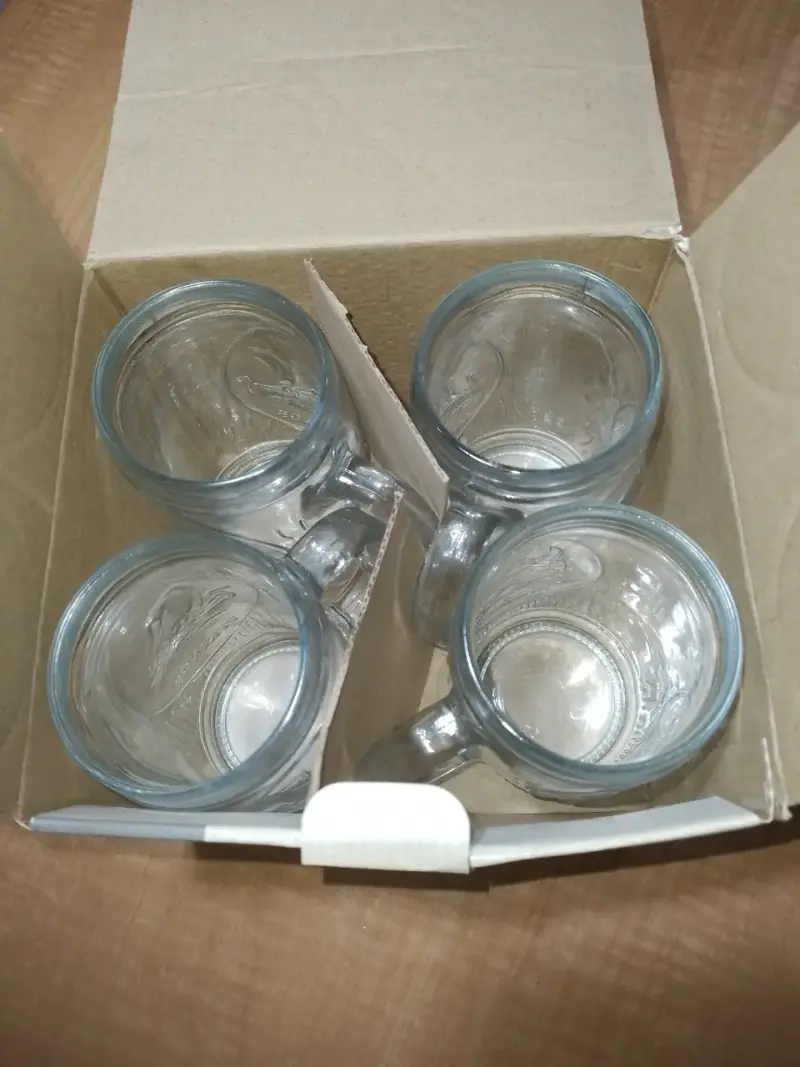 Set de 4 jarros de vidrio con asa 480cc - 3