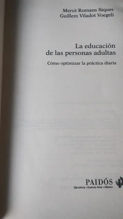 Libro La Educación de las Personas Adultas - miniatura 2