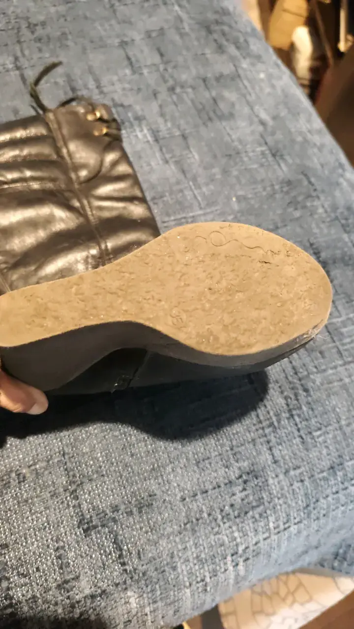 Botas de cuero negras con plataforma alta - 3