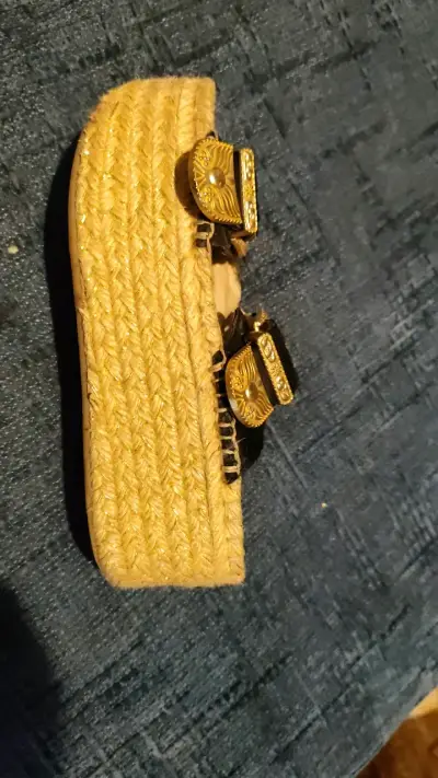 Sandalias Foster negras con plataforma de yute - miniatura 2