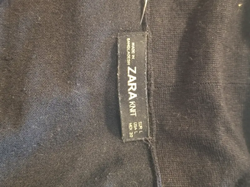 Cárdigan azul marino mujer Zara Talla L - 4