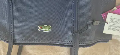 Bolso tote azul Lacoste con logo - miniatura 2