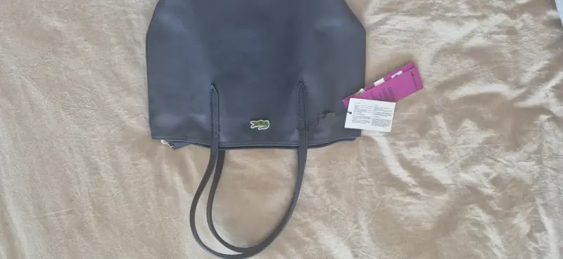 Bolso tote azul Lacoste con logo - 3