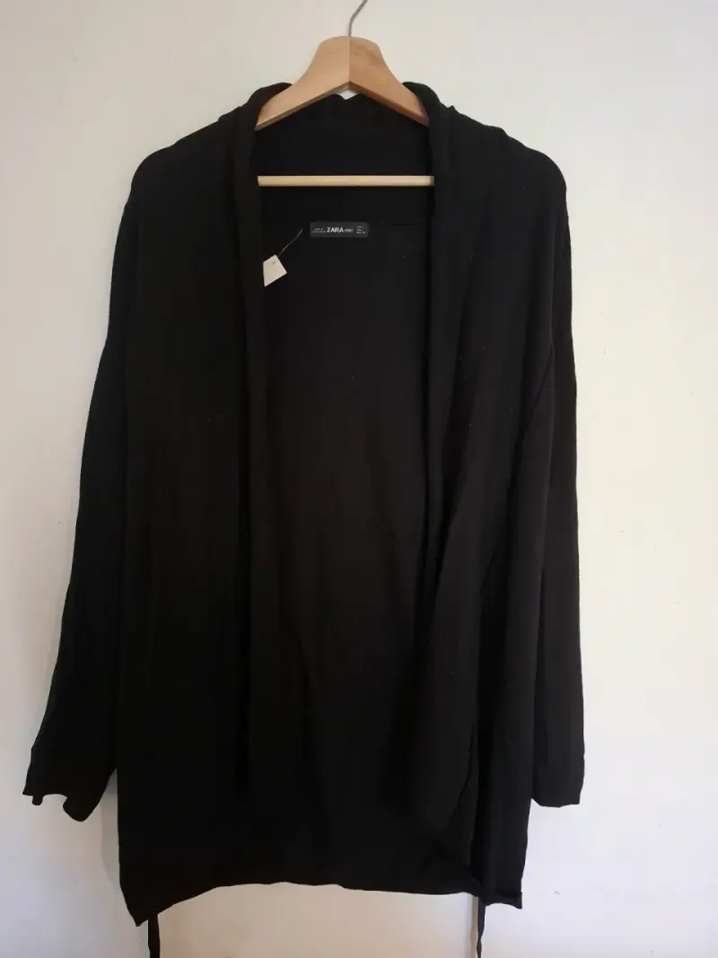 Cárdigan negro de mujer Zara Talla L - 2