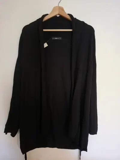 Cárdigan negro de mujer Zara Talla L - miniatura 2