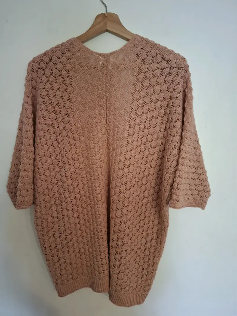 Cárdigan tejido rosa talla XL - 3