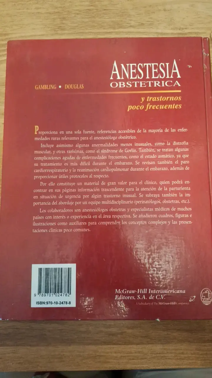 Libro Anestesia Obstétrica y Trastornos Poco Frecuentes - 2