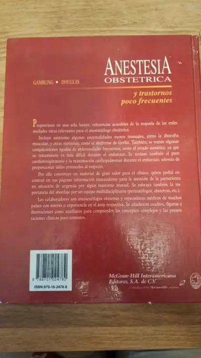 Libro Anestesia Obstétrica y Trastornos Poco Frecuentes - miniatura 2
