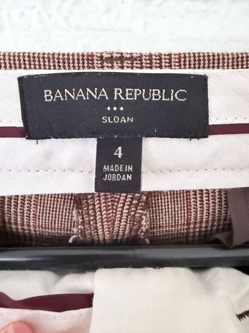 Pantalones Banana Republic a cuadros marrones - 3