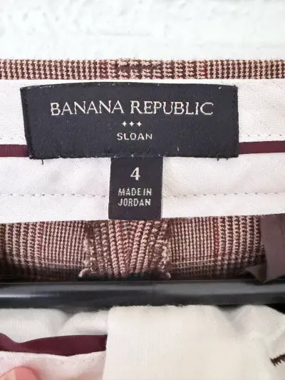 Pantalones Banana Republic a cuadros marrones - miniatura 3