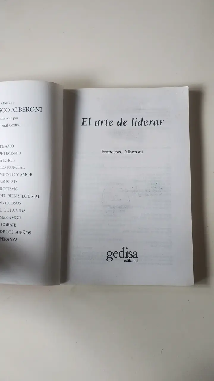Libro El Arte de Liderar de Francesco Alberoni - 2
