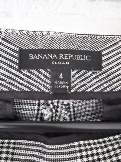 Pantalones a cuadros Banana Republic Sloan talla 4 - miniatura 3