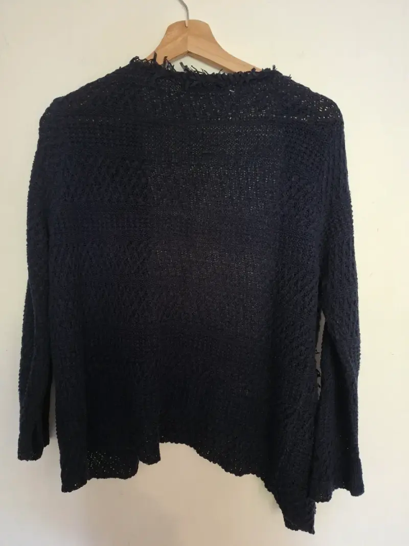 Cardigan tejido azul marino mujer Talla L - 3