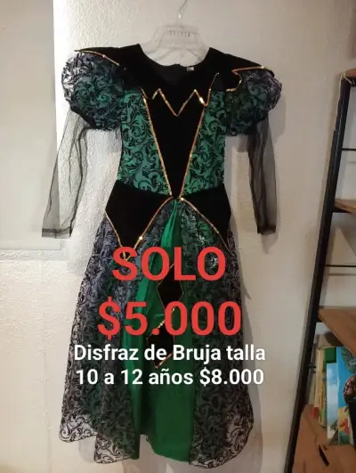 Disfraz de Bruja para Niñas Talla 10-12 Años - miniatura 1