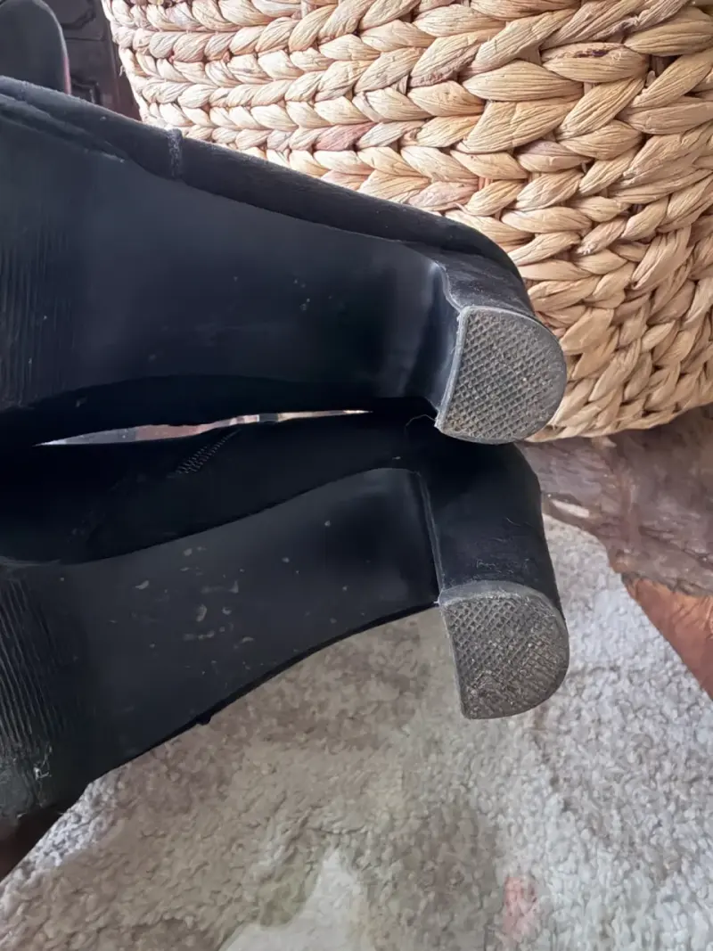 Botines de tacón negro para mujer con cierre - 3