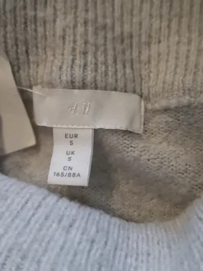 Suéter de lana beige con cuello amplio Talla S - miniatura 4