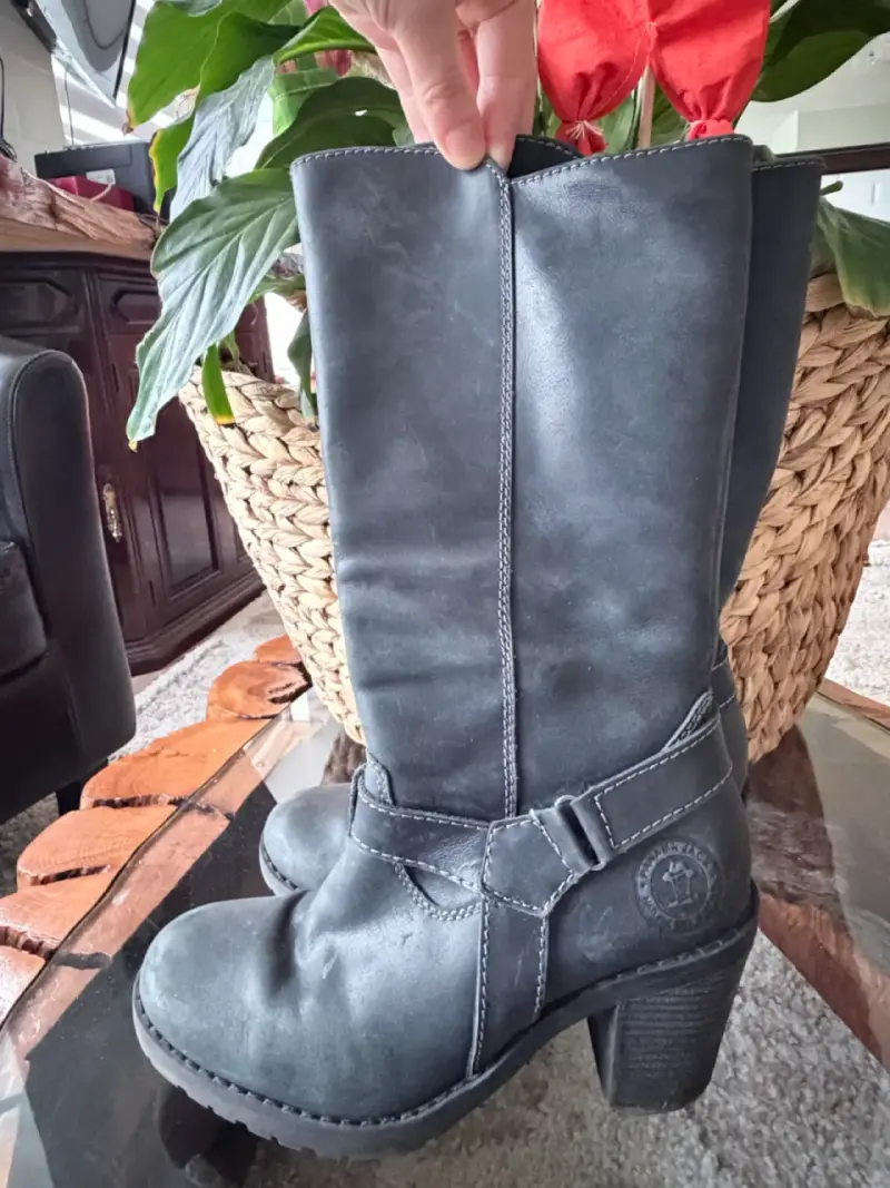 Botas de cuero negro Panama Jack con tacón - 2