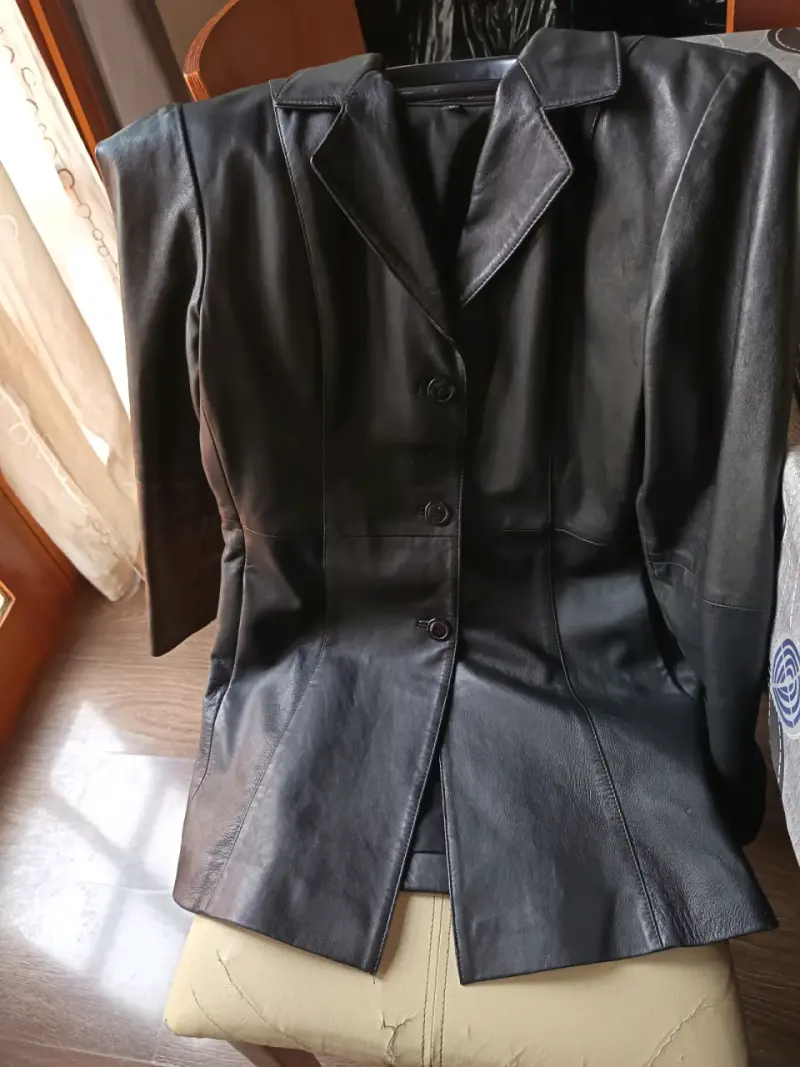 Chaqueta de cuero negro Gipsy para mujer - 5