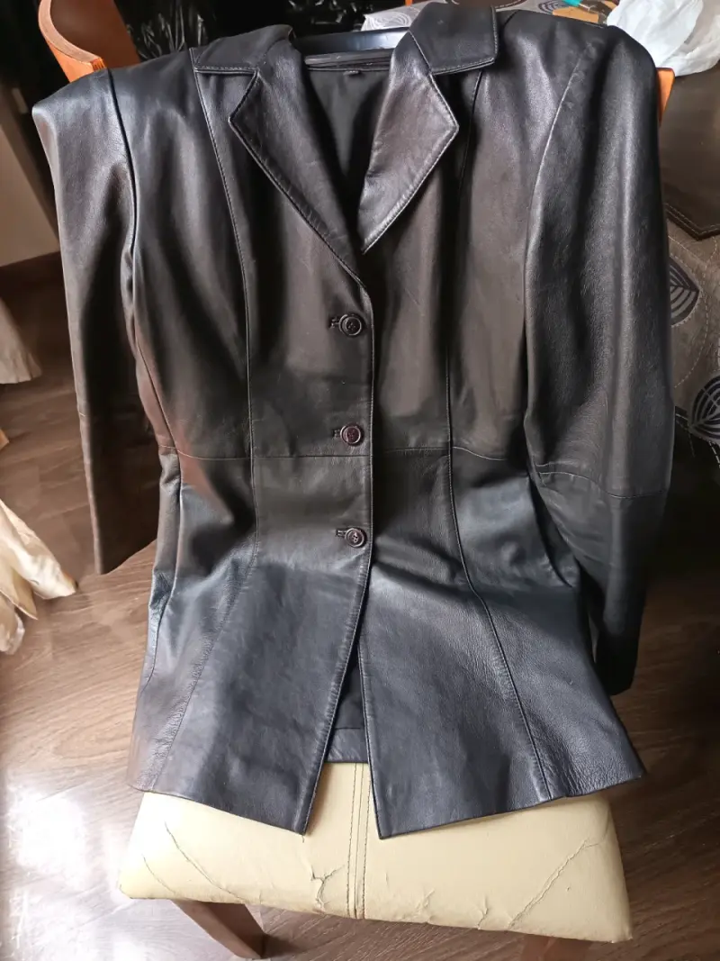 Chaqueta de cuero negro Gipsy para mujer - 6