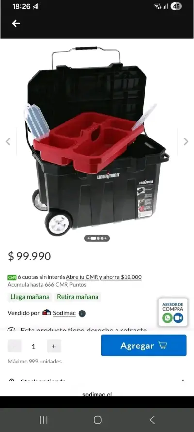 Caja de herramientas con ruedas Ubermann - miniatura 1