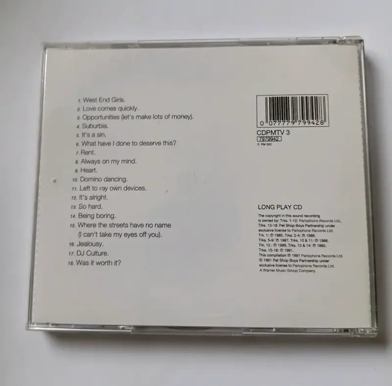 CD Pet Shop Boys Discography The Complete Singles Collection - 2