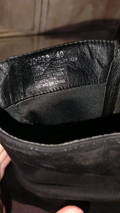 Botas negras de gamuza con tacón alto - miniatura 4