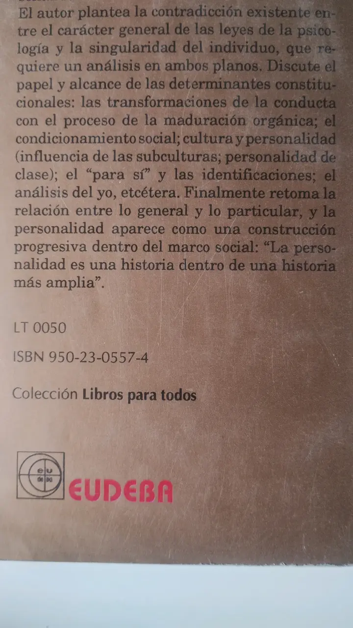 Libro 'La Personalidad' de Jean-Claude Filloux - 4