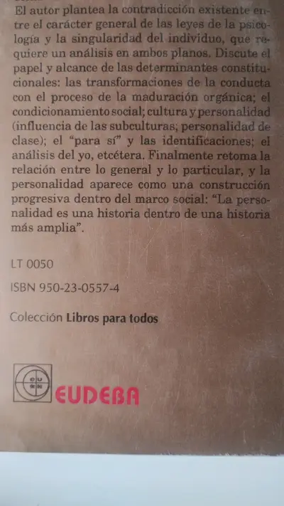 Libro 'La Personalidad' de Jean-Claude Filloux - miniatura 4