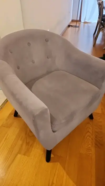 Dos sillones individuales gris moderno - miniatura 1