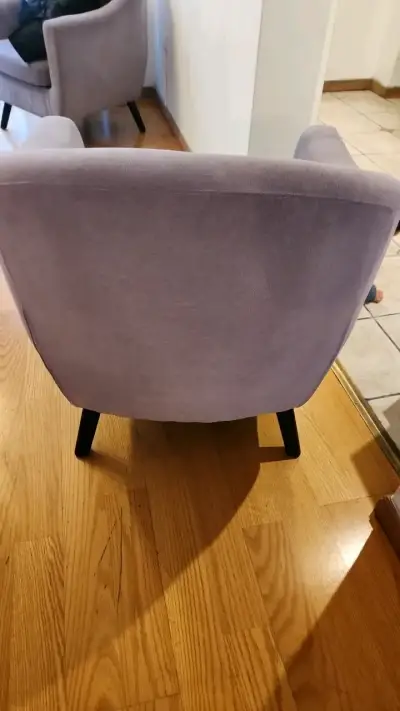 Dos sillones individuales gris moderno - miniatura 3