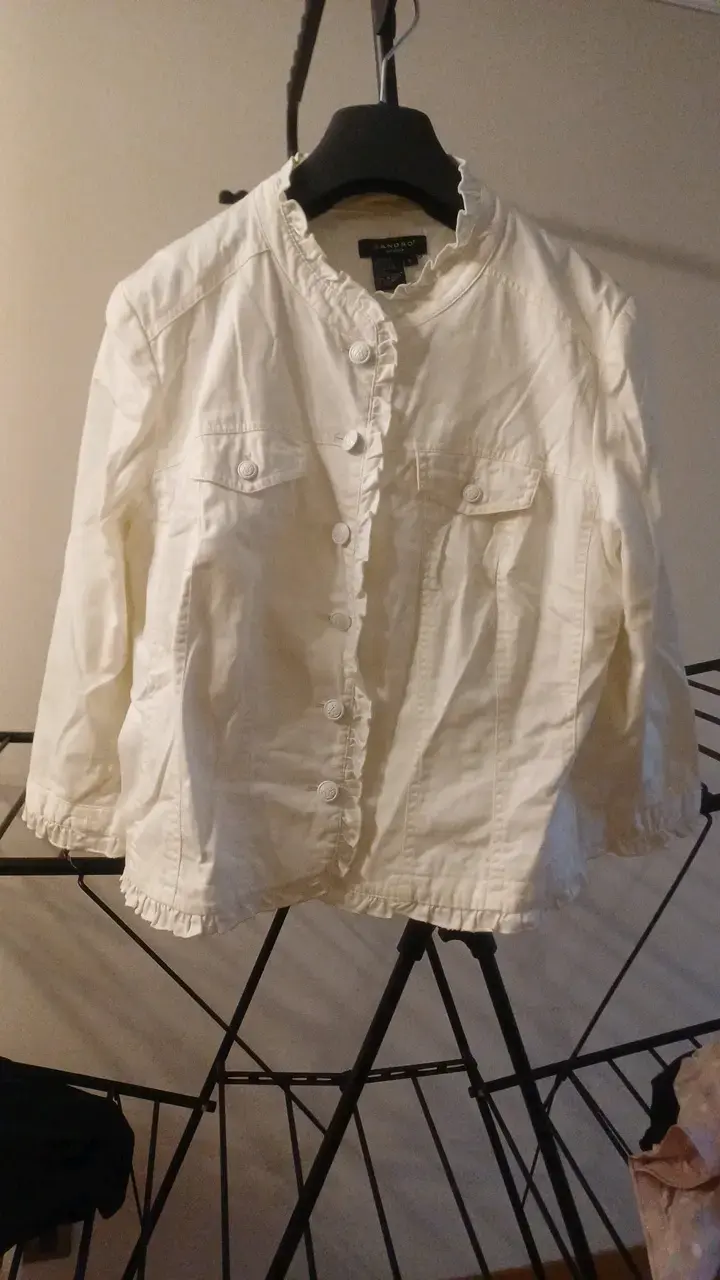 Chaqueta Blanca Sandro Mujer Talla L - 1