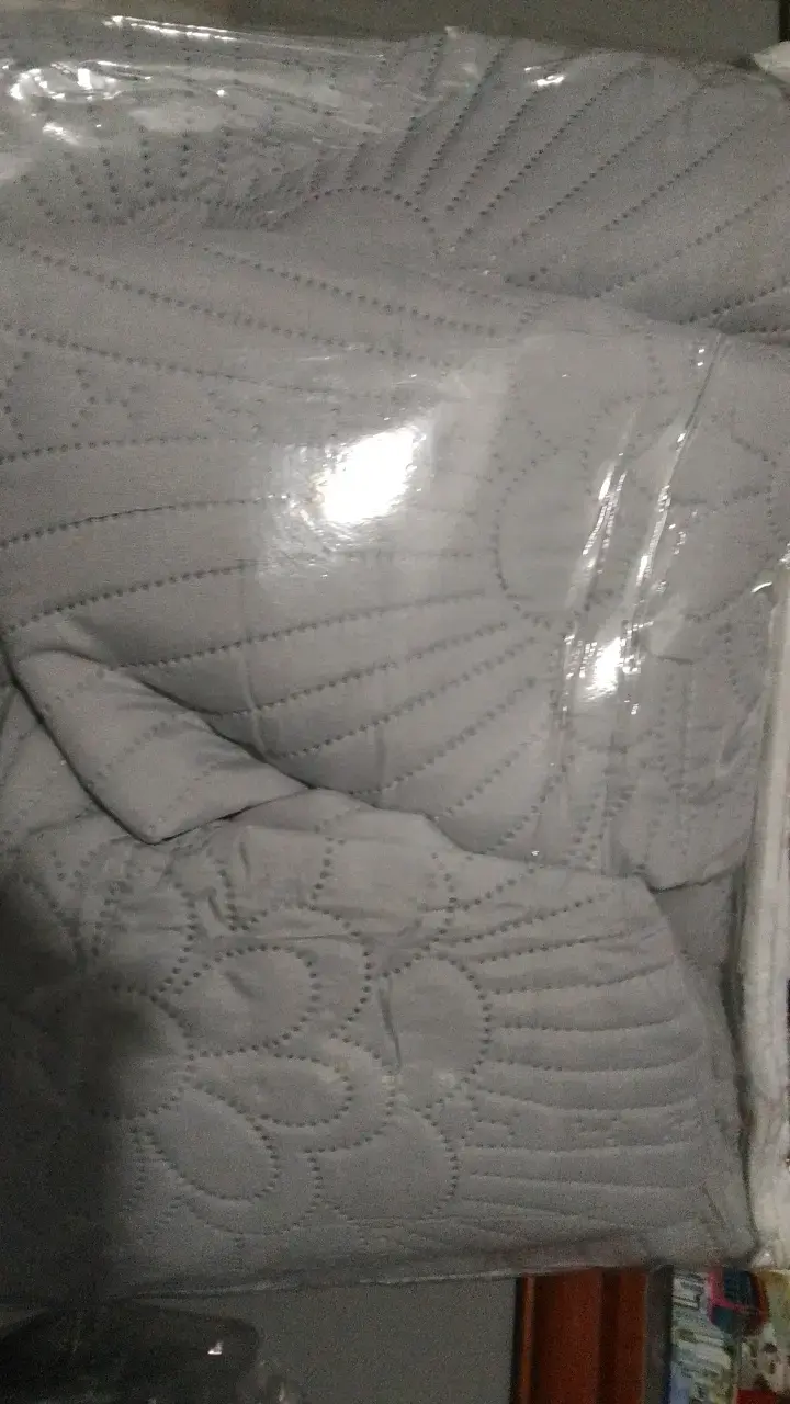 Cubrecama gris diseño floral para cama de 2 plaz - 3