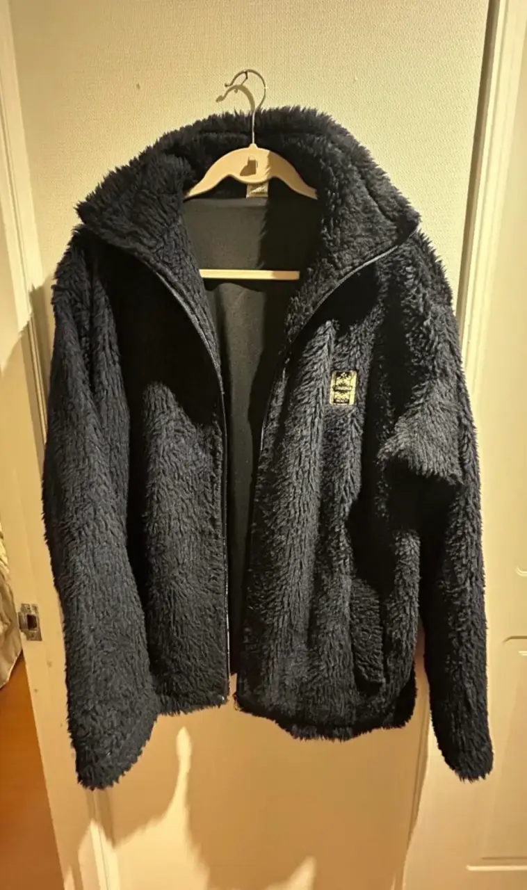 Chaqueta de lana azul marino con diseño Pucón C - 1
