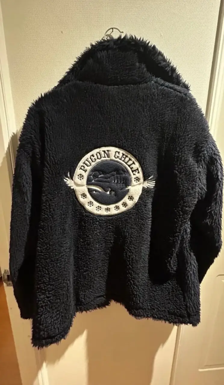 Chaqueta de lana azul marino con diseño Pucón C - 2
