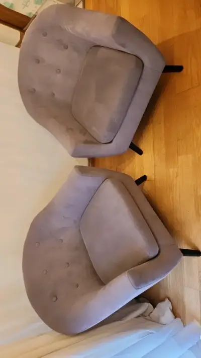 Dos sillones individuales gris moderno - miniatura 4