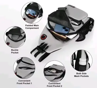 Mochila/bandolera impermeable con múltiples bolsi - miniatura 3