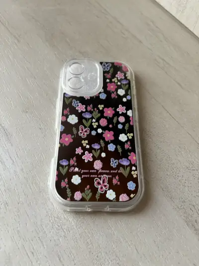 Funda floral para iPhone 16 transparente - miniatura 1