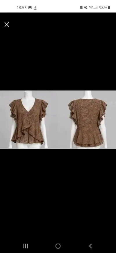 Blusa de mujer con volantes estampado animal print - miniatura 2