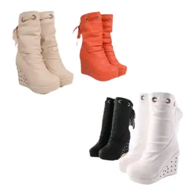 Botas negras con plataforma y tachas - miniatura 3