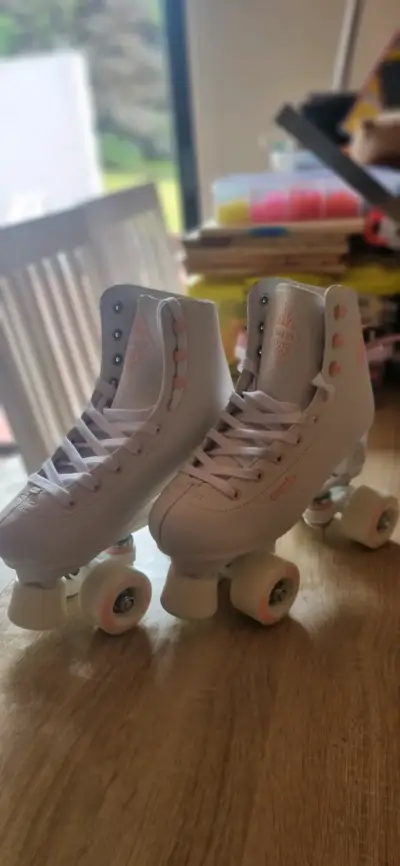 Patines de cuatro ruedas Oxelo blancos talla  37 - miniatura 2